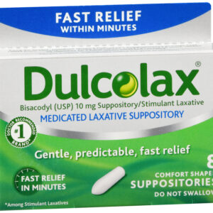 Dulcolax Medicated Laxative Suppository 8ct