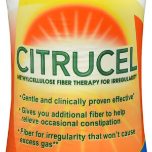 Citrucel Methylcellulose Fiber Therapy For Irregularity Powder Sugar Free Orange 16.9 OZ