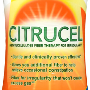 Citrucel Methylcellulose Fiber Therapy For Irregularity Powder Sugar Free Orange 16.9 OZ