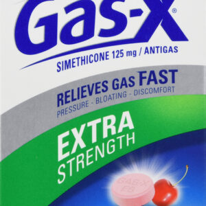 Gas-X Simethicone 125 mg Chewable Tablets Extra Strength Cherry Creme 48 EA