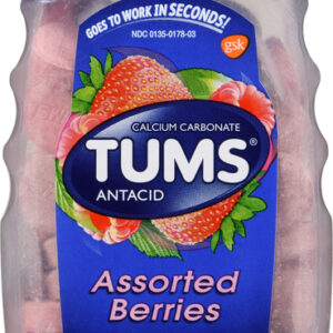 Tums Extra Strength 750 Antacid Chewable Tablets Assorted Berries 96 EA
