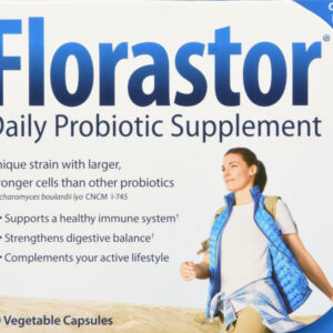 Florastor Dual Action Probiotic Vegetarian Capsules 50 EA