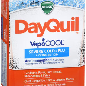Vicks DayQuil Severe Cold & Flu + Congestion Coated Caplets VapoCOOL 24 EA