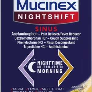 Mucinex Nightshift Sinus Fast Release Caplets Maximum Strength 20 EA