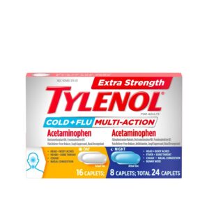 Tylenol Cold + Flu Multi-Action Caplets Day & Night Extra Strength 24 EA