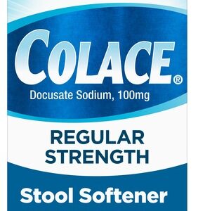 Colace Docusate Sodium 100 mg Regular Strength Stool Softener Capsules 100 EA