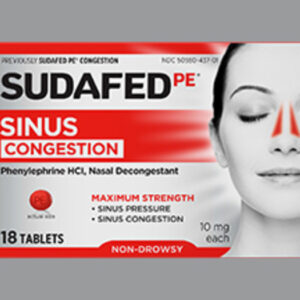 SUDAFED PE Congestion Tablets 18 EA
